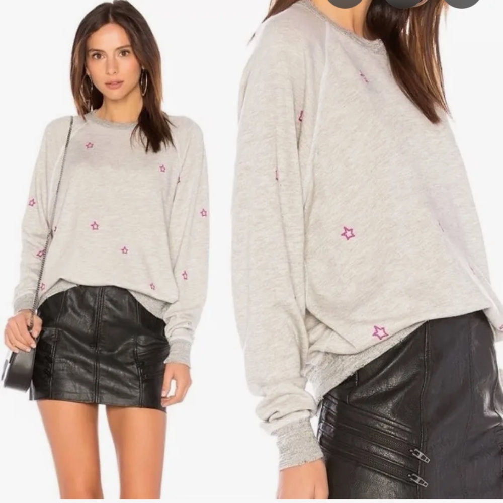 The Great crewneck sweatshirt size 2 embroidered stars